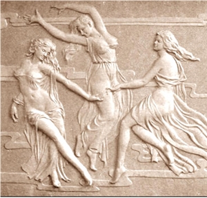 Figural Stone Relievo, Beige Granite Relievo