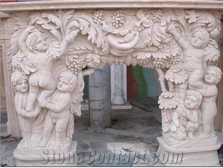 Granite Figural Child Carving, Grey Granite Art Works