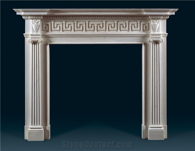 White Marble Fireplace