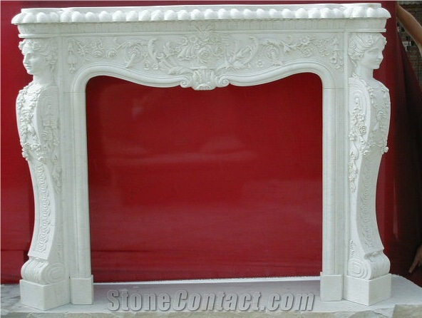 White Marble Fireplace