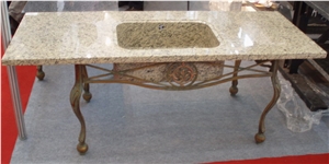 Yellow Granite Vanity Top with Sink