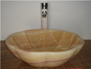 Yellow Onyx Sink, Wash Basin