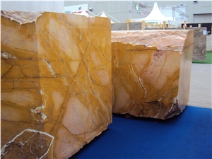 Chemtou Marble Block, Tunisia Yellow Marble