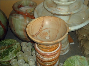 Marble Sinks, Wash Basins, Teakwood Yellow Marble