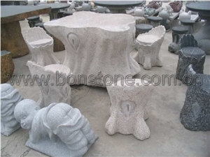 Granite Stone Table and Chair