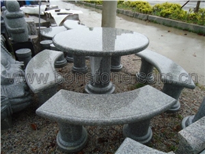 Granite Stone Table and Chair