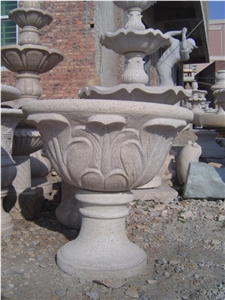 Grey Granite Flower Pot