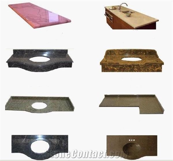 Kitchen Top, Countertops ,Quartz Stone Countertops/Quartz Kitchen Worktops/Quartz Bar Top/Quartz Surfaces Tops/Engineered Stone Tops/Kitchen Tops with Bevel Edges and Customized Edges Available/Resist