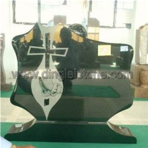 Australia Style Black Tombstone, Hebei Black Granite Tombstone