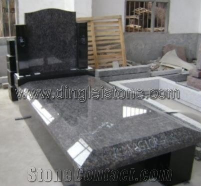 Australia Style Black Tombstone 3, China Impala Black Granite Tombstone
