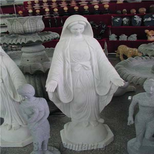 Dinglei European Character Stone Sculpture, White Granite Sculpture
