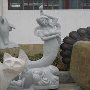 Dinglei European Character Stone Sculpture, White Granite Sculpture Dinglei European Character Stone Sculpture, White Granite Sculpture