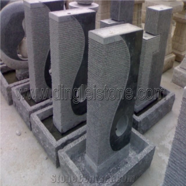 DL Stone Fountain ,Granite Fountain, G654 Black Granite Fountain