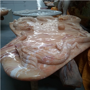 DL Stone Teabord , Yellow Onyx Teabord