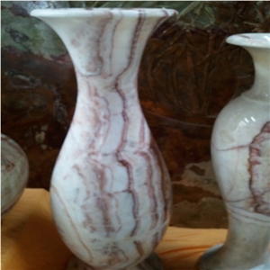 DL Stone Vase ,White Marble Vase