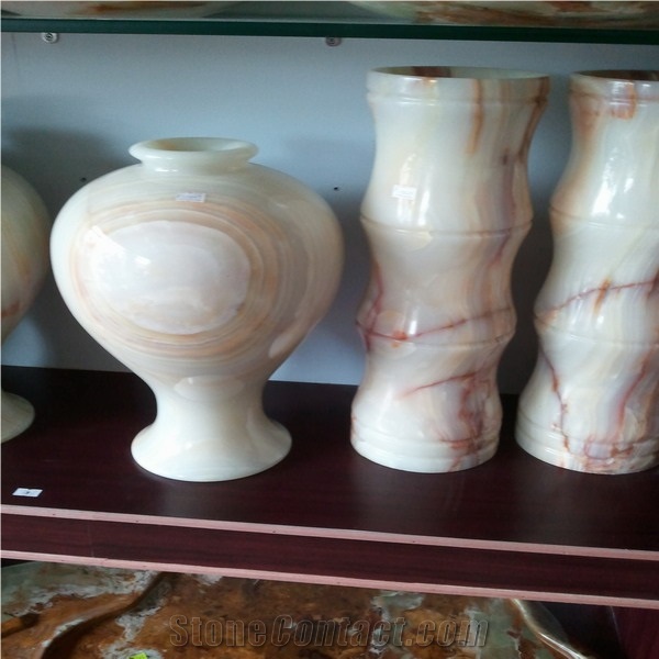 DL Stone Vase ,White Marble Vase