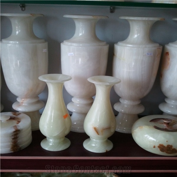 Dl Stone Vase ,white Onyx Vase