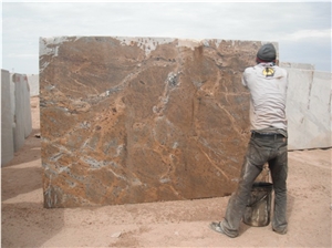 Juparana Golden Granite Block