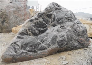 Natural Garden Stone, Black Marble Garden Stone