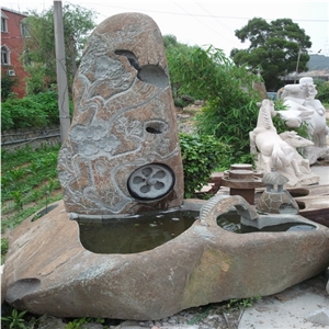 Natural Garden Stone Water Features, Red Granite Water Features