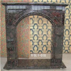 Stone Fireplace, Brown Granite Fireplace