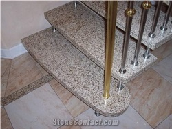 Stone Step Stair, Yellow Granite Stairs