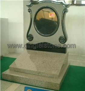 White Granite Tombstone