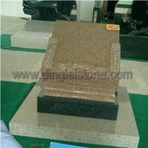 Yellow European Style Headstone, Yellow Granite Headstone