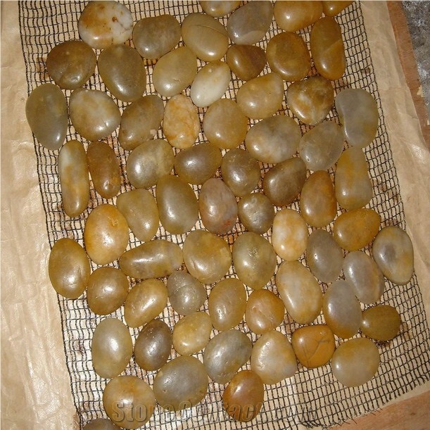 Yellow Onyx Pebble Stone