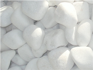 Pure White Marble Pebble Stone