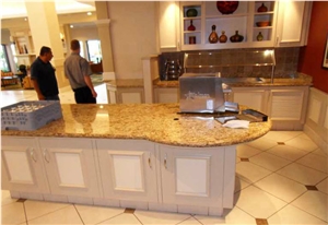 Yellow Granite Kitchen Island Top