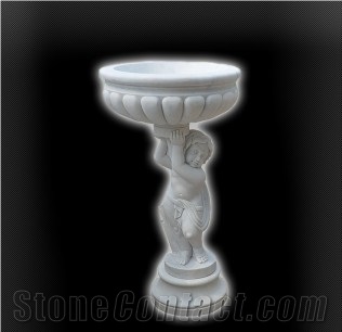 White Marble Flower Pot
