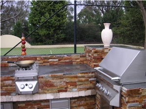 Outdoor Kitchen Top, Grey Blue Stone Kitchen Top