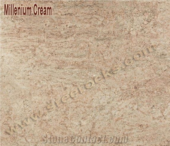 Millennium Cream Granite Countertops, Work Tops, Yellow Granite