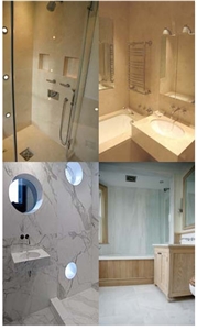 White Marble Bathroom Design
