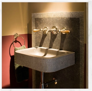 Belgian Bluestone Kitchen Sink, Grey Blue Stone
