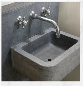 Belgian Bluestone Kitchen Sink, Grey Blue Stone
