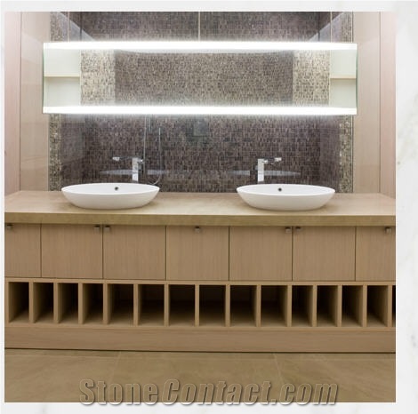 Buxy Beige Vanity Top, Buxy Uni Beige Limestone