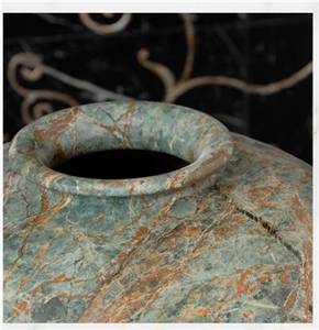 Vase in Rain Forest Green, Marble Home Decor