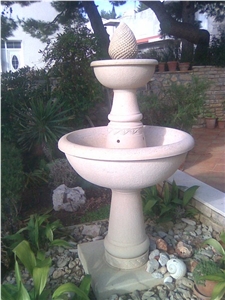 Seget Limestone Fountain, White Limestone