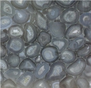 Grey Agate Semiprecious Stone