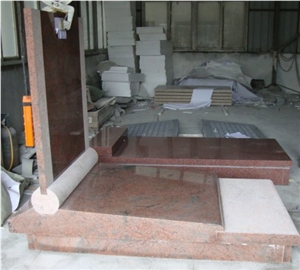 Red Multicolor Granite Monuments