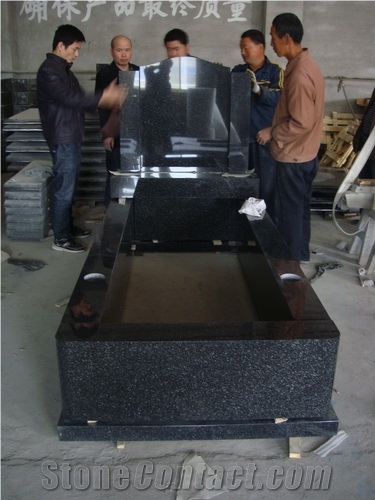 Shanxi Black Granite Tombstone & China Black Double Monuments, Hebei Black Gravestone ,Westen Style Memorial,Headstone, Best Price, Supreme Quality