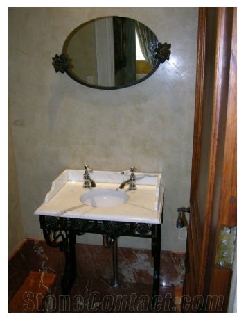 Vanity Top with Calacatta Gold, Calacatta Oro White Marble