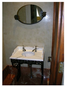 Vanity Top with Calacatta Gold, Calacatta Oro White Marble