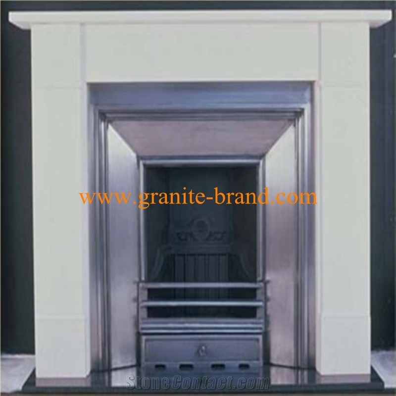 Flat Victorian Fireplace, White Marble Fireplace