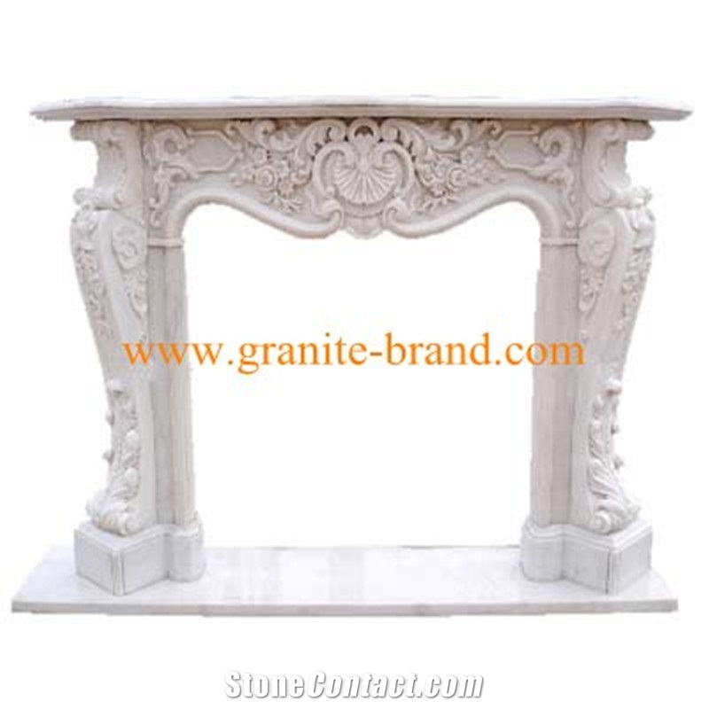 White Marble Fireplace