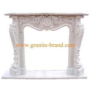 White Marble Fireplace