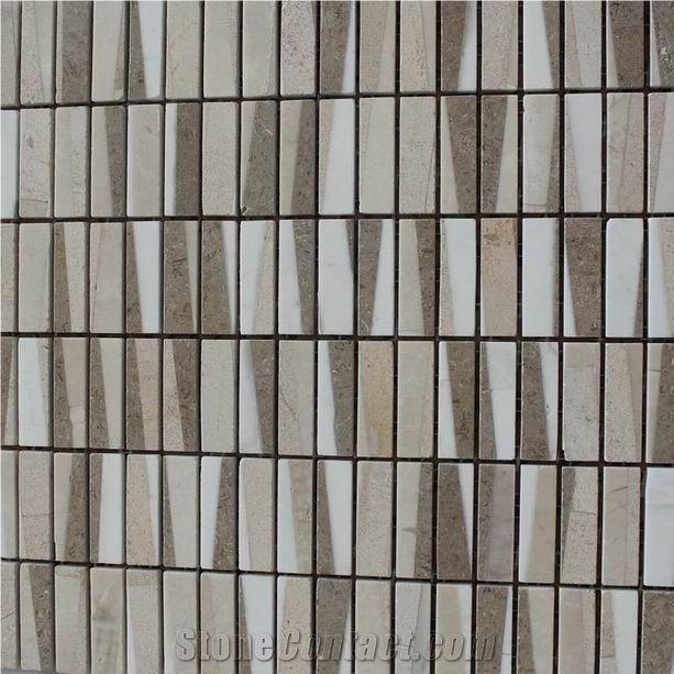 Glass Mixed Stone Mosaics Wall Tiles