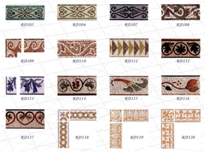 Stone Mosaic Borders, Liners Stone Mosaic Borders, Liners